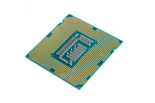 Preview: old computer processors on isolated background