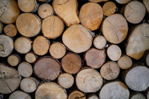 Preview: A pile of firewood macro shooting