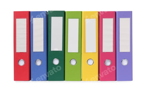 Preview: Bright binder office folders isolated on white