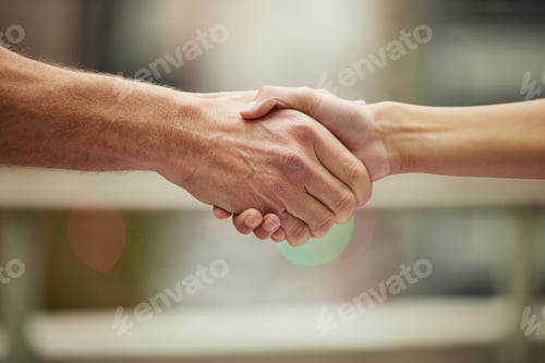 Preview: Its great to meet you. Closeup shot of two unrecognisable people shaking hands.