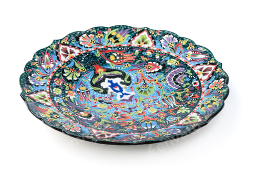 Preview: Colorful Floral Pattern on Decorative Plate