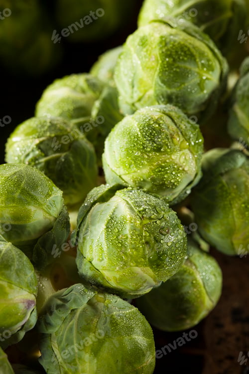 Preview: Raw Green Organic Brussel Sprouts
