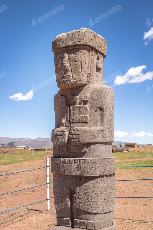 Preview: Monolith Statue of Tiwanaku (Tiahuanaco) culture - La Paz Bolivia