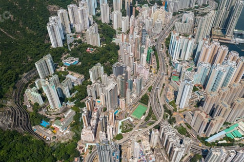 Preview: Sai Wan Ho, Hong Kong 06 September 2022: Aerial view of Hong Kong city