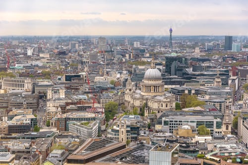Preview: Aerial view of London downtown