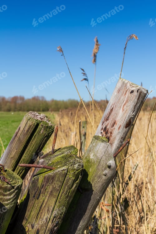 Preview: Rustic wooden pole fence