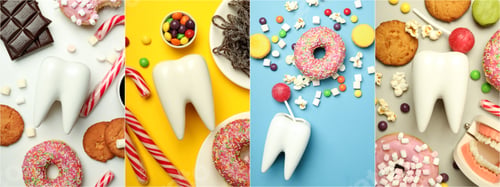 Preview: Collage of photos for Teeth problems concept