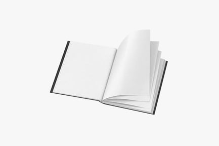 Vista previa: Cuaderno de bocetos de encuadernación mediana, diario en blanco