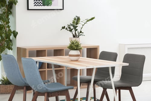 Preview: Stylish dining room interior. Home design idea