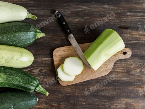 Preview: Zucchini harvesting concept