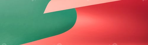 Preview: panoramic shot of colorful red paper on green background