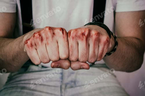 Preview: Man fists with blood