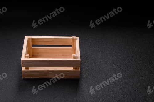 Preview: Empty wooden box for fruits or vegetables