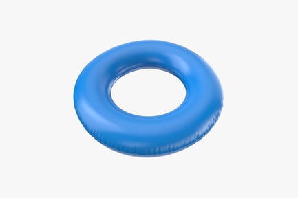 Preview: Ocean Blue Inflatable Swim Ring