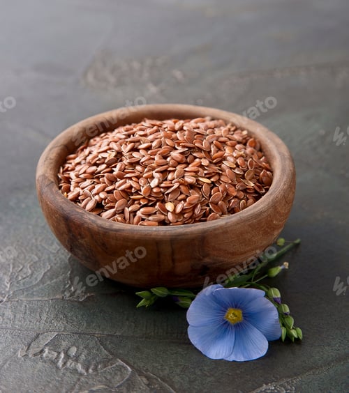 Preview: Flax seed with flax flower