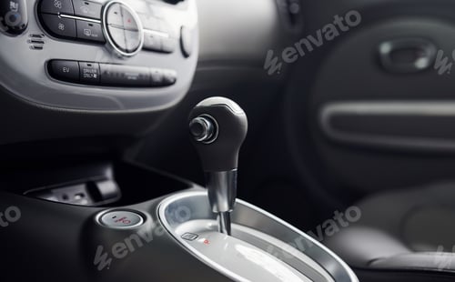 Preview: Close up view of new car's interior. Modern and luxury automobile