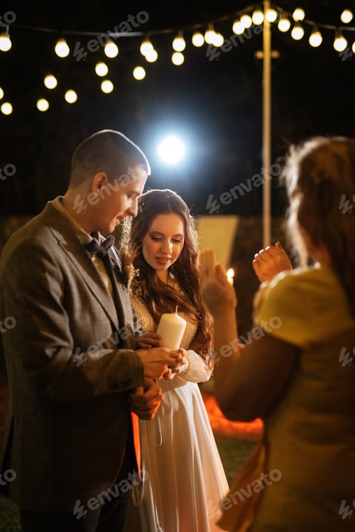 Preview: transfer of wedding fire with the help of candles the newlyweds