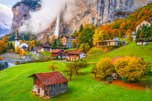 Preview: Lauterbrunnen, Switzerland on a Beautiful Morning