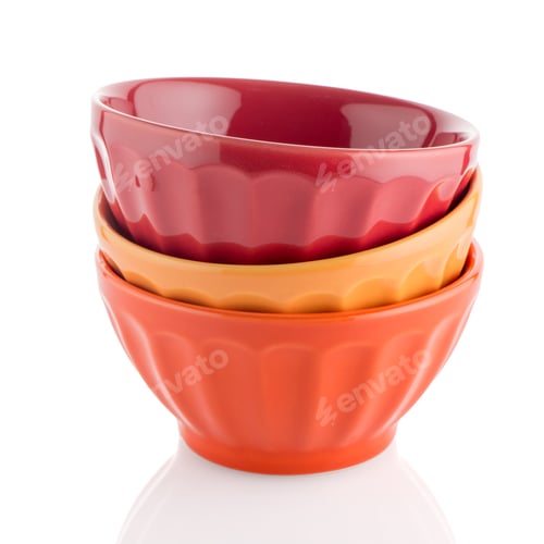 Preview: Three colored bowls