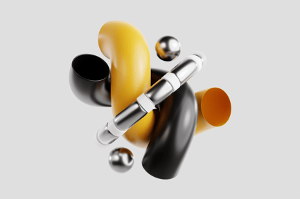 Preview: Futuristic 3D cylinder abstract shape
