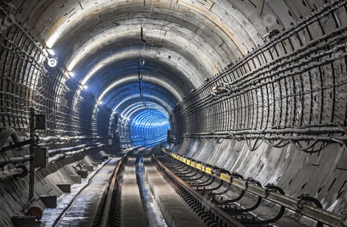 Preview: Underground tunnel with blue backlight