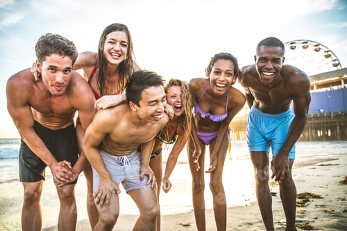 Preview: Friends having fun on the beach