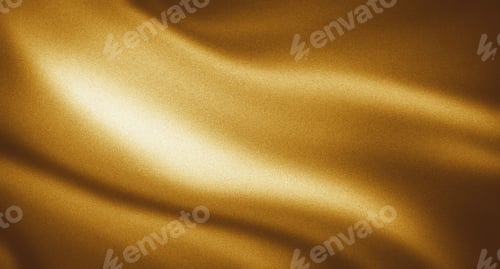 Preview: Dark gold background, golden fabric wave, silky yellow drapery backdrop design