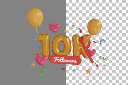 Preview: 10K Follower 3D Icon