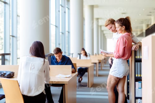 Preview: Young students studying together