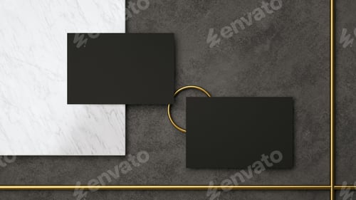 Preview: Empty Business Card Mockup, Blank Professional Luxury Card Mock-up