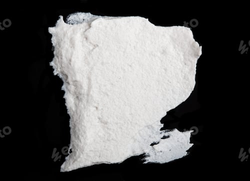 Preview: Structural Plaster White On A Black Background. White Cream. Paint Smear. Plasticine
