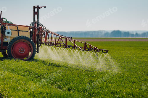 Preview: Tractor Spraying Herbicides on Field Agriculture