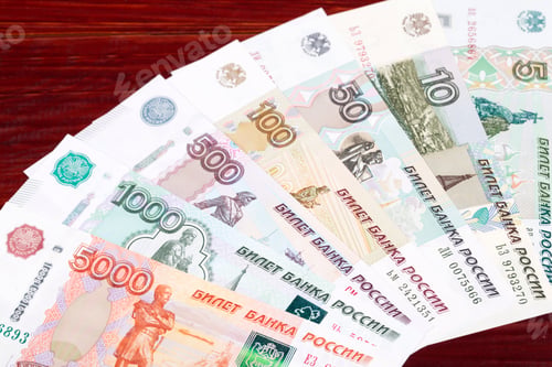 Preview: Russian ruble a business background