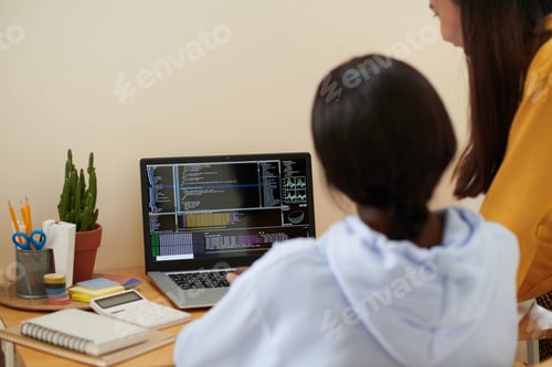 Preview: College Students Reviewing Programing Code