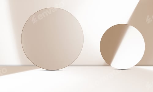 Preview: Background beige nude color circle partition