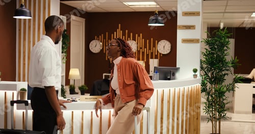 Preview: Receptionist verifying passport info