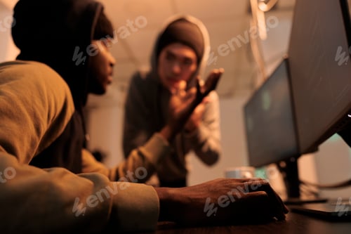 Preview: Diverse hackers talking about computer server hacking