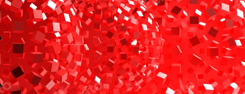 Preview: Red sphere abstract background, texture, banner. 3d illustration
