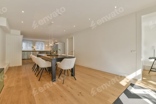 Preview: Kitchen and dining zone in studio apartment
