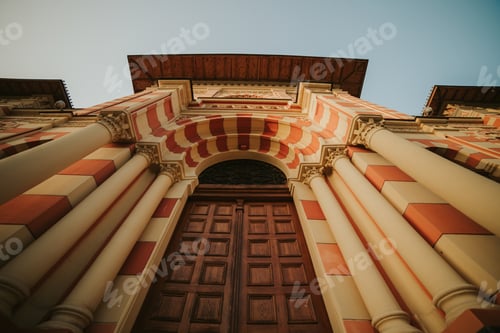 Preview: Low-angle shot of the City hall in Brcko, Bosnia and Herzegovina.