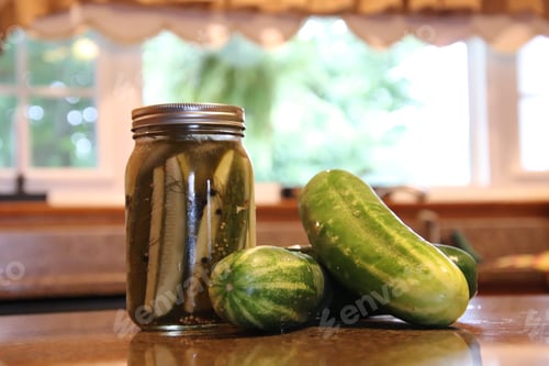 Preview: Canned pickles cucumbers country kitchen