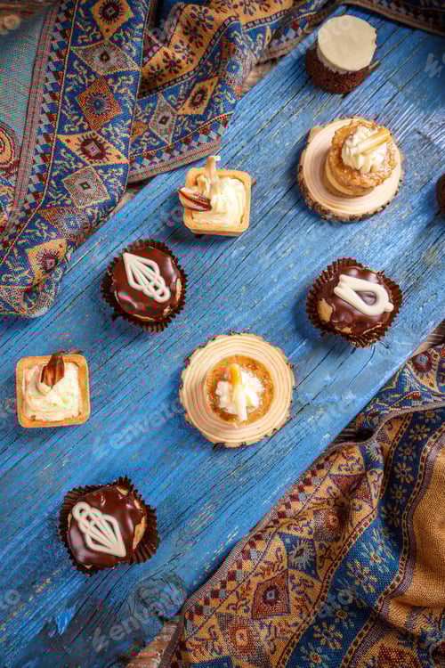 Preview: Different small cakes