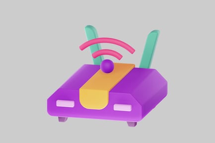 Preview: Dual-antenna electronic device with yellow base