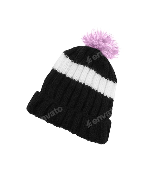 Preview: black woolen winter hat