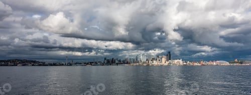 Preview: A View Of The Seattle Skyline Across Elliott Bay.