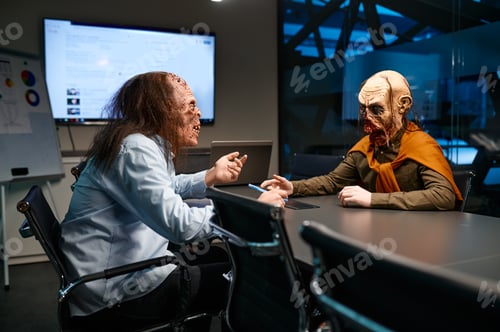 Preview: Zombie business meeting at corporate office