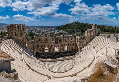 Preview: Odeon of Herodes Atticus on Acropolis hill in Athens, Greece