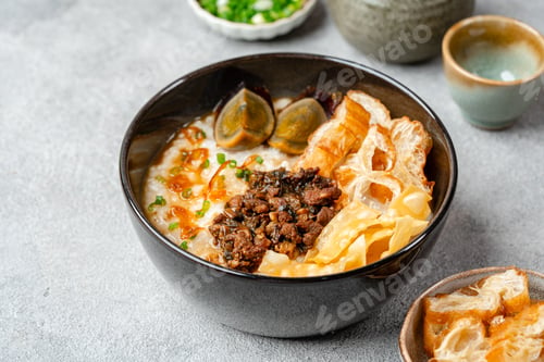 Preview: Rice porridge or congee with minced pork