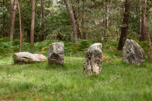 Preview: Group of menhirs near stone Chair of the Caesar
