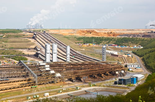Preview: Open Pit Mining and Power Plant Overlook, Daytime